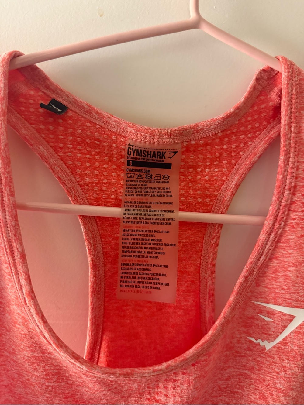Gymshark Coral Performance Racerback Tank - Picture 3 of 3